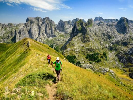 hiking in albania mountains upalbania